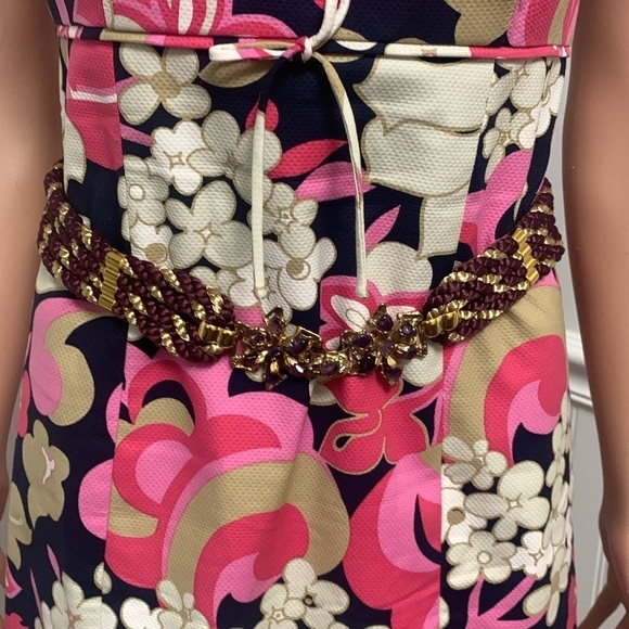 Vintage Jeweled Statement Belt or Necklace /Collar Purple Gold Franklab Designer - Picture 6 of 13